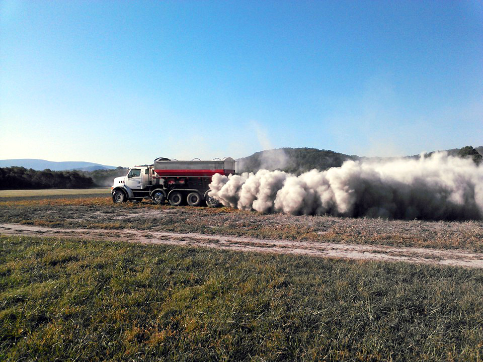 Lime spreading